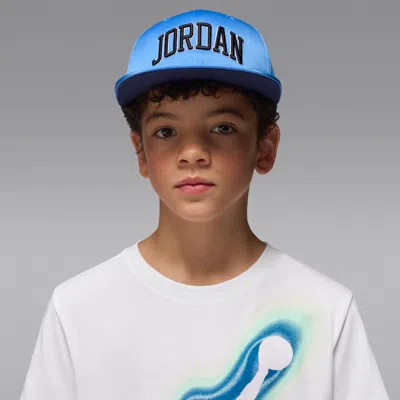 Jordan Big Kids' Satin Flat Brim Cap In Blue