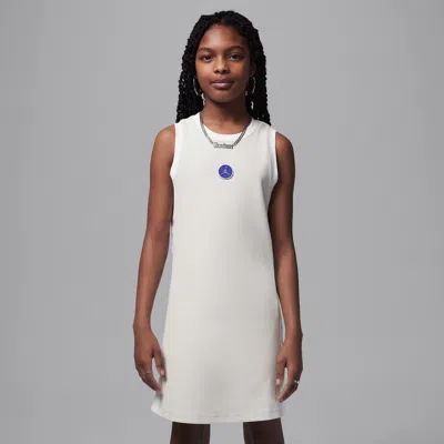 Jordan Big Kids' "she Takes Flight" Ribbed Dress In White