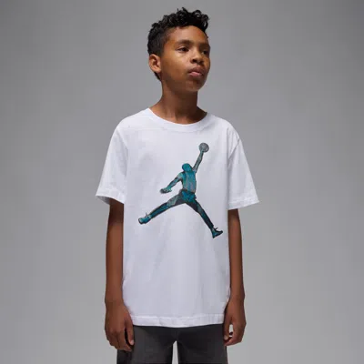 Jordan Big Kids' Skeleton Jumpman T-shirt In White