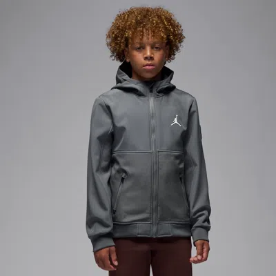 Jordan Big Kids' Soft Shell Jacket In Gray