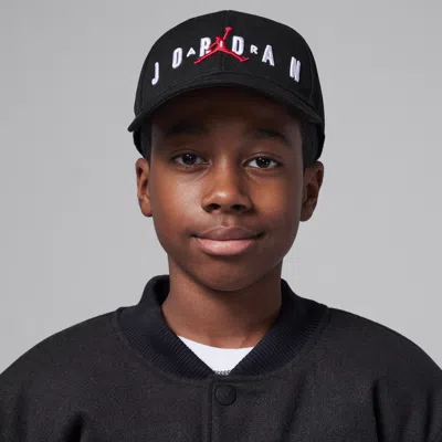 Jordan Big Kids' Structured Strapback Cap In Black