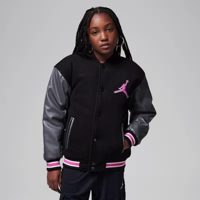 Jordan Big Kids' Varsity Jacket In Blue
