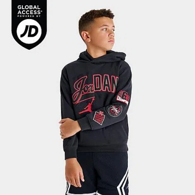 Jordan Big Kids Varsity Split Pullover Hoodie In Black