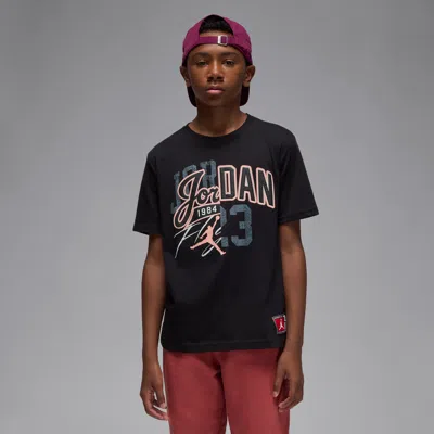 Jordan Big Kids' Varsity Split T-shirt In Black