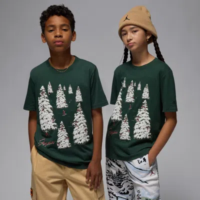 Jordan Big Kids' Winterland T-shirt In Green