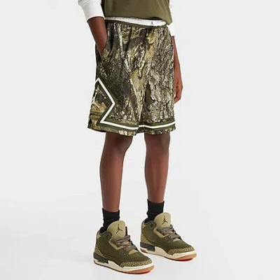 Jordan Big Kids X Realtree Diamond Mesh Basketball Shorts In Green
