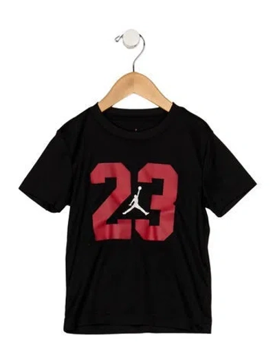 Pre-owned Jordan Babies' Black And Red Patterned Short Sleeve T-shirt