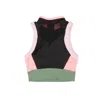 Jordan Black Arctic Pink Polyester 7 Green Heatwave Crop Top In Black