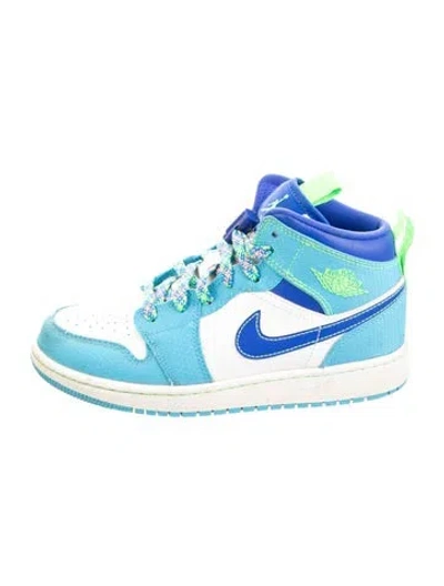 Pre-owned Jordan Babies' Blue  Leather Sneakers