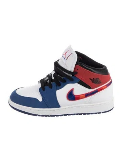 Pre-owned Jordan Kids' Boy's High Top Sneakers In Blue