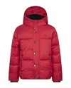 Jordan Big Kids Neutral 23 Jacquard Faux Down Fill Jacket In Gym Red