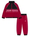Jordan Boys 2t-7 2-piece Wind Breaker Piping Jacket And Pants Set In Pink
