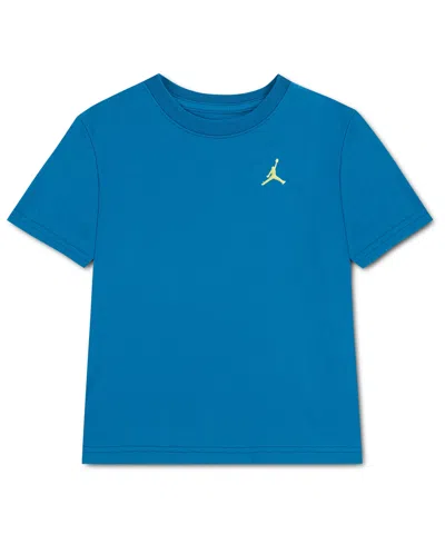 Jordan Kids' Boys 2t-7 Jumpman Air Embroidered Short Sleeve T-shirt In Blue
