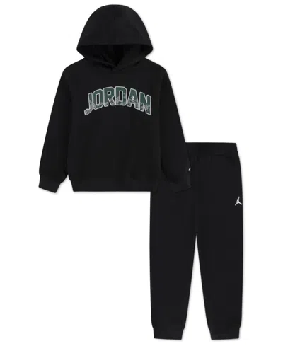 Jordan Kids' Boys 4-7 2-piece Graphic Print Hoodie And Jogger Pants Set In Black