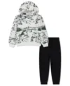 Jordan Boys 4-7 2-piece Printed Hoodie And Jogger Pants Set In Multi