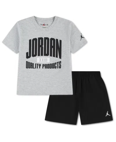 Jordan Kids' Boys' 4-7x Woven T-shirt & Shorts, 2-piece Set In Multi