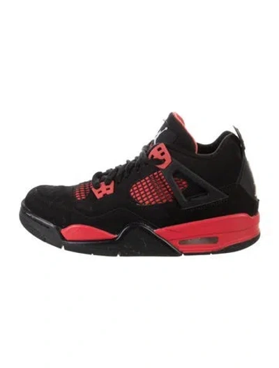 Pre-owned Jordan Kids' Boys' 4 Retro Red Thunder (gs) Sneakers In Black/red