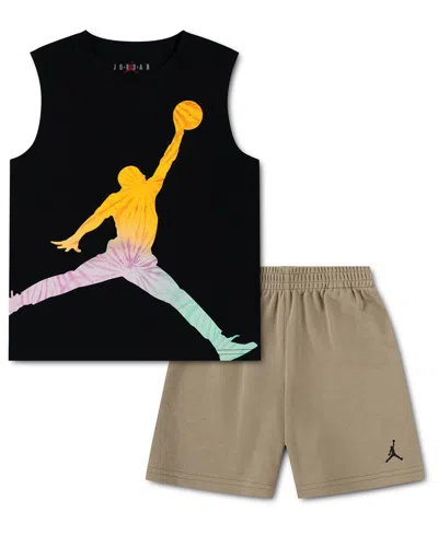 Jordan Kids' Boys' 4-7 Crewneck Tank Top And Shorts, 2-piece Set In Multi