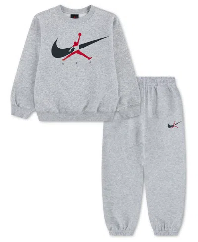 Jordan Kids' Boys' 4-7 Logo Fleece Sweatshirt And Joggers, 2-piece Set In Green