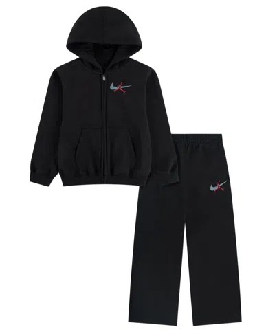 Jordan Kids' Boys' 4-7 Long-sleeve Hoodie And Pants, 2-piece Set In Black