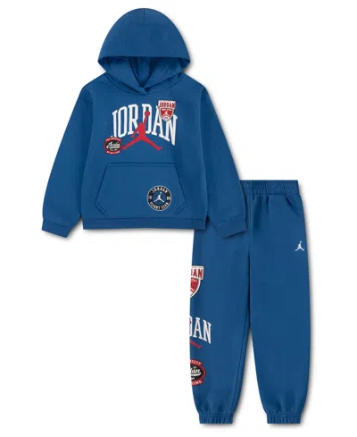 Jordan Kids' Boys' 4-7 Long-sleeve Hoodie And Pants, 2-piece Set In Blue