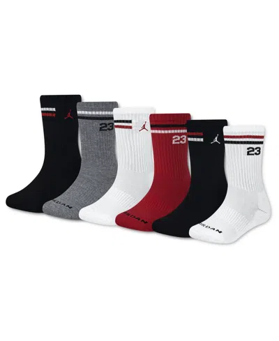 Jordan Kids' Boys' 7-11 Icon Stripe Crew Socks, 6-pack In Multi