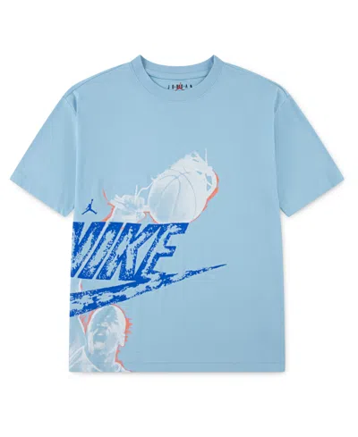 Jordan Kids' Boys 8-18 Graphic Detail Short Sleeve T-shirt In Blue