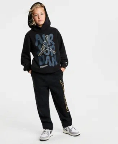 Jordan Kids' Boys 8 18 Graphic Relaxed Fit Pants Spray Graphic Pull On Hoodie In Black