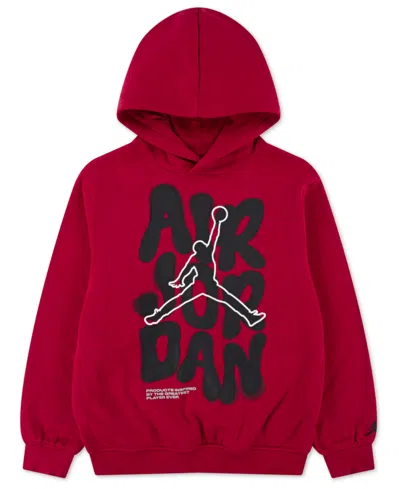 Jordan Kids' Boys 8-18 Spray Graphic Pull On Hoodie In Red
