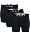 Jordan Boys' 8-20 Dri-fit Boxer Briefs, 3-pack Set In Black