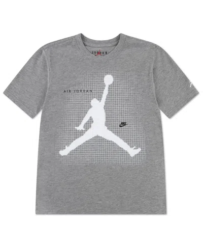 Jordan Kids' Boys' 8-20 Jumpman Grid Blur Crewneck T-shirt In Gray