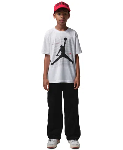 Jordan Kids' Boys' 8-20 Jumpman Grid Blur Crewneck T-shirt In White