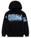 Jordan Boys 8-20 Wordmark Logo Graphic Print Hoodie In Black