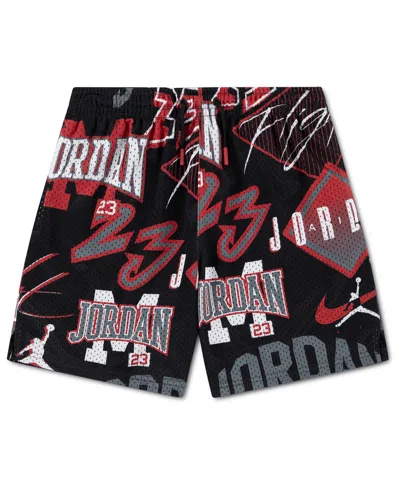 Jordan Kids' Boys' 8-18 Dynasty Printed Elastic Waist Shorts In Black