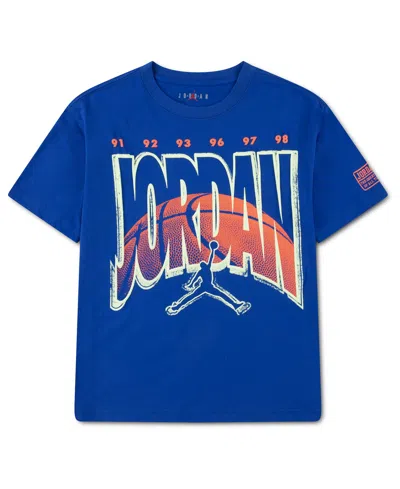 Jordan Kids' Boys' 8-20 Ball World Short-sleeve T-shirt In Blue