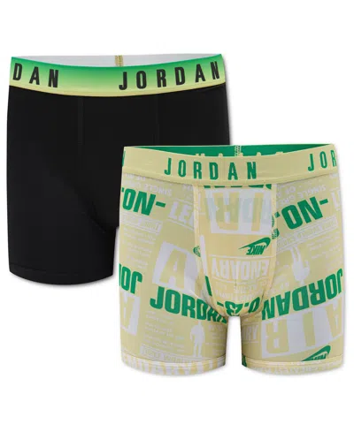 Jordan Kids' Boys' 8-20 Dri-fit Printed Boxer Briefs, 2-pack In Multi