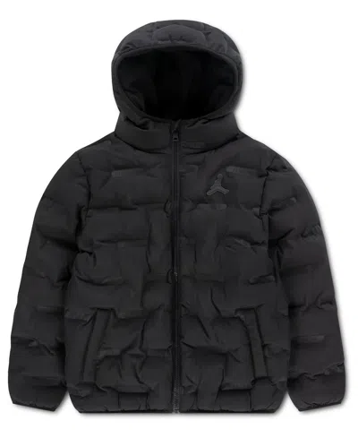 Jordan Kids' Boys' 8-20 Heat Debossed Midweight Long-sleeve Puffer Jacket In Black