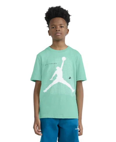 Jordan Kids' Boys' 8-20 Jumpman Grid Blur Crewneck T-shirt In Green