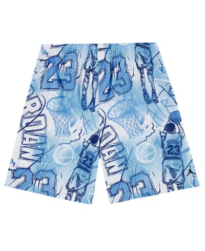 Jordan Kids' Boys' 8-20 Notebook Doodle Printed Shorts In Blue