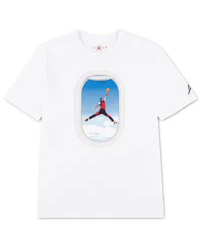 Jordan Kids' Boys' 8-20 Plane Window Short-sleeve T-shirt In White