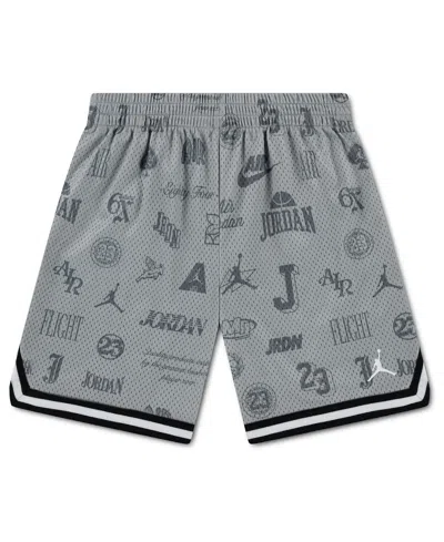 Jordan Kids' Boys' 8-20 Printed Mesh Taping Shorts In Gray