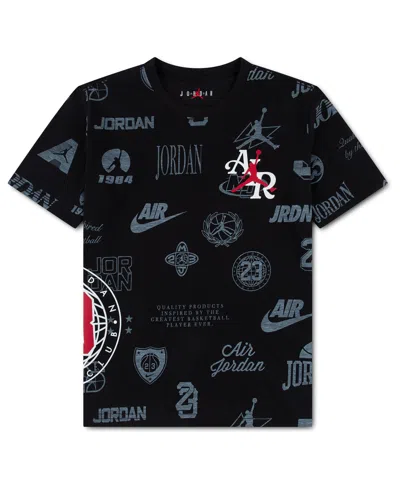 Jordan Kids' Boys' 8-20 Rookie Season Printed Short-sleeve T-shirt In Black