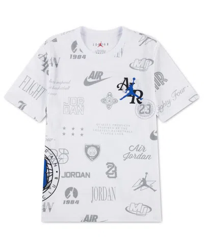 Jordan Kids' Boys' 8-20 Rookie Season Printed Short-sleeve T-shirt In White