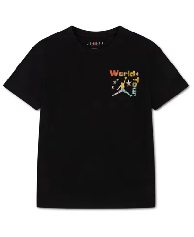 Jordan Kids' Boys' 8-20 World Tour Short-sleeve T-shirt In Black