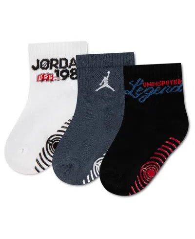 Jordan Kids' Boys' Amira Quarter Socks, 3-pack In White