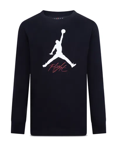 Jordan Boys' Baseline Flight Long Sleeved Tee - Big Kid In Black