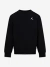 Jordan Boys Brooklyn Fleece Essential Crew Sweatshirt In Black