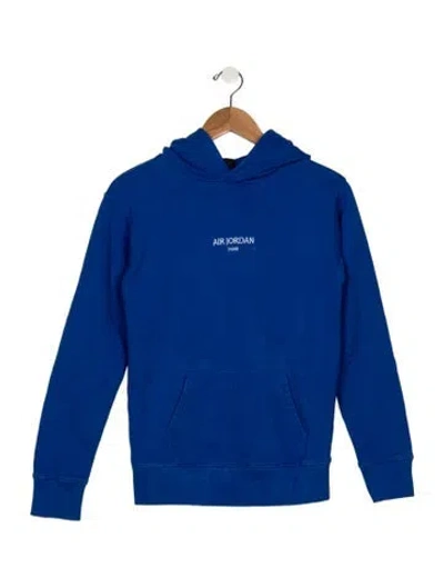 Pre-owned Jordan Kids' Boys' Embroidered Hoodie In Blue