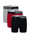 Jordan Boys' Flight Cotton Core Boxer Briefs, Pack Of 3 - Big Kid In Red