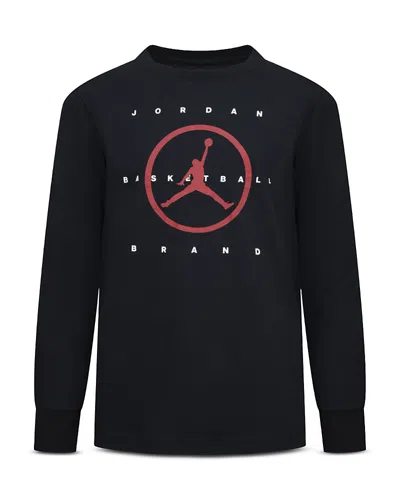 Jordan Boys' Flight Essentials Jumpman Long Sleeved Tee - Big Kid In Black